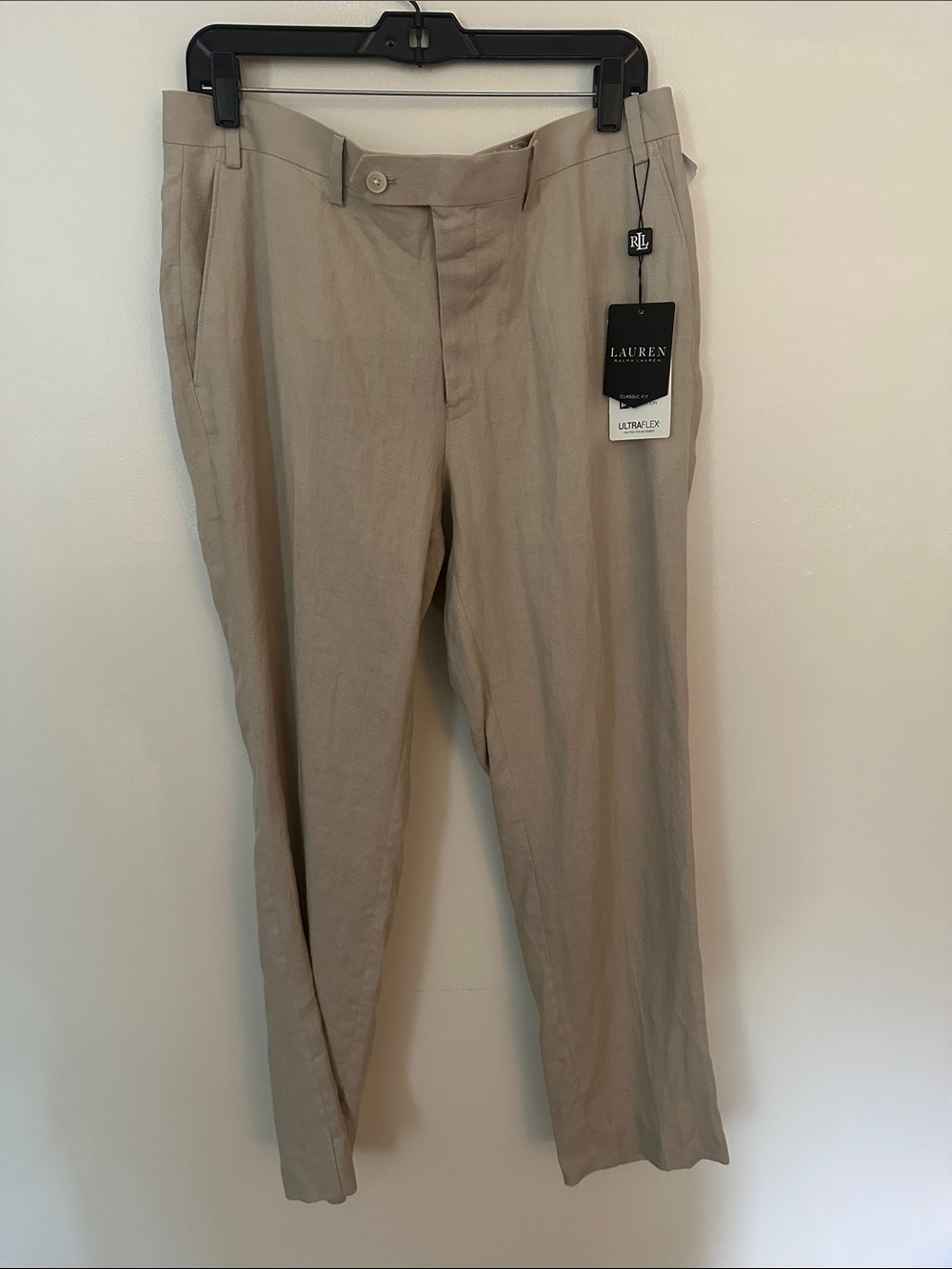 Lauren Ralph Lauren Beige Linen Dress Trousers